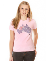 Australia GlamourGlitz Flag Women's T-Shirt - Exclusive GlamourGlitz ''<b>Mommy & Me</b>'' Women's T-Shirt. <br /><br /> Designed with a full Australian Flag design, crafted with Red, Silver and Blue Rhinestuds that catch a sparkle in the light. Whether you wear this to match up with your pet or just on it's own, you can be sure you are wearing...