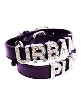 Purple Leather Personalised Dog Collar (Diamante Letters) - Purple Leather Personalised Dog Collar (Diamante Letters)