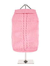 Pink Cable Knit Sweater - A traditional style cable knit sweater is truly timeless and will keep your dog warm and snug in the cold days ahead. Finished with an on trend high neck and elasticated sleeves to ensure a great fit from front to back.