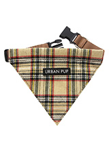 Brown Tartan Bandana - Our Brown Checked Tartan bandana is a traditional Scottish Highland design which is stylish, classy and never goes out of fashion. It is lightweight and incredibly strong. The collar has been finished with chrome detailing including the eyelets and tip of the collar. A matching  harness and collar a...