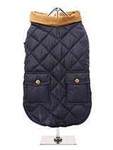 Navy Blue Quilted Town & Country Coat - Urban Pup's Quilted Town and Country Coat has been crafted for lightweight warmth and unparalleled heritage style. It just oozes class and is perfect for either the city or country. The beautiful soft corduroy collar has an enamel Urban Pup label pin as standard for that on-trend, quality feel. It h...
