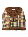 Luxury Fur Lined Brown Tartan Harness